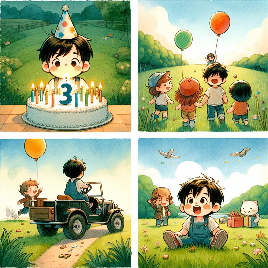 るいくんの3さい誕生日